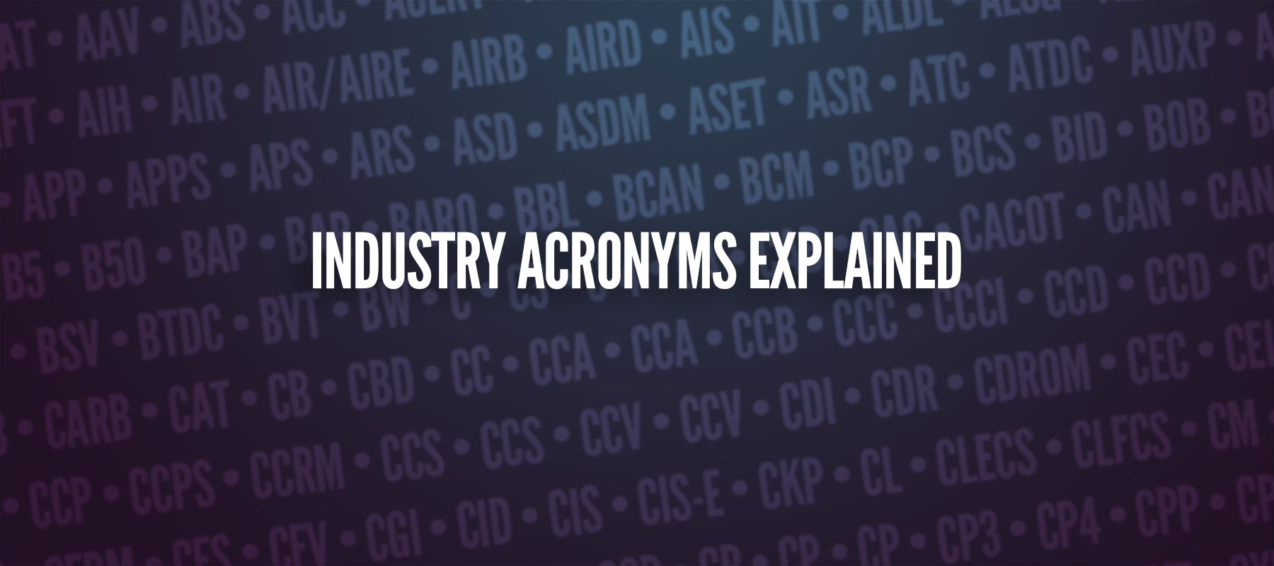 Common Automotive Industry Acronyms