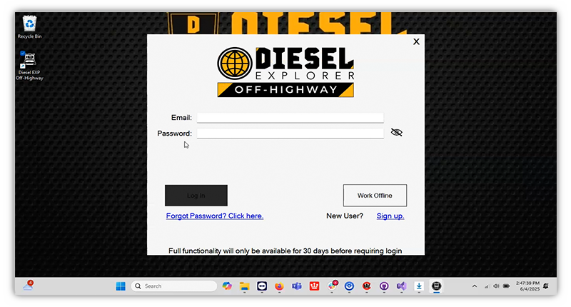 Diesel Universal Off Highway Diagnostic Laptop Kit