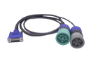 Nexiq 6 Pin and 9 Pin Y Green Cable for USB Link 2 and 3-1