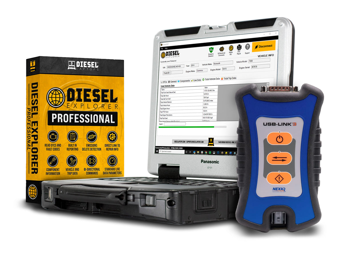Universal Diesel Truck Diagnostic Scanner Kit with NEXIQ 3 and Diesel Explorer Pro