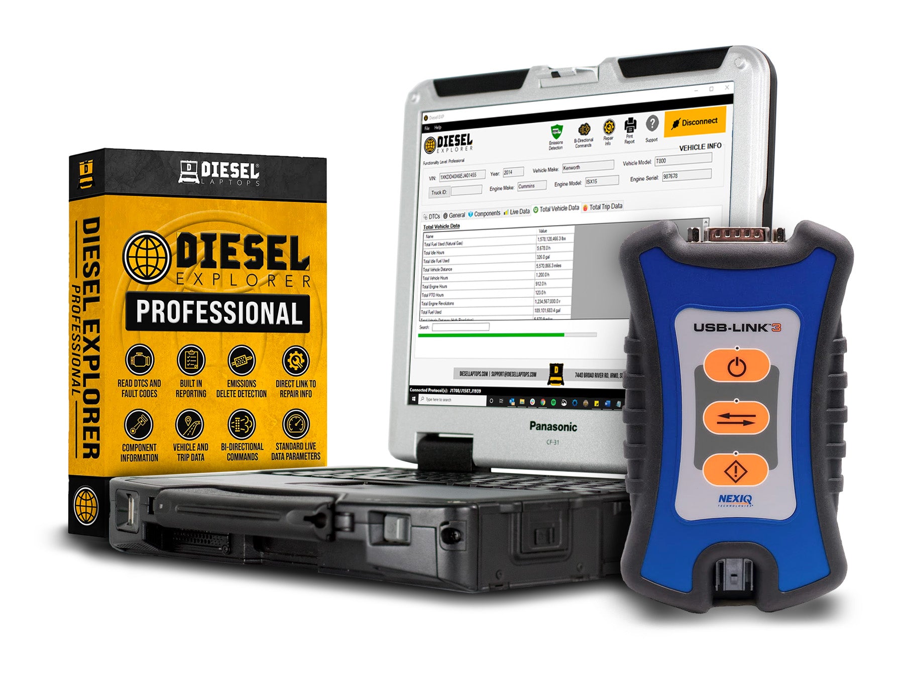 Universal Diesel Truck Diagnostic Scanner Kit With Nexiq 3 and Diesel  Explorer Pro — Diesel Laptops