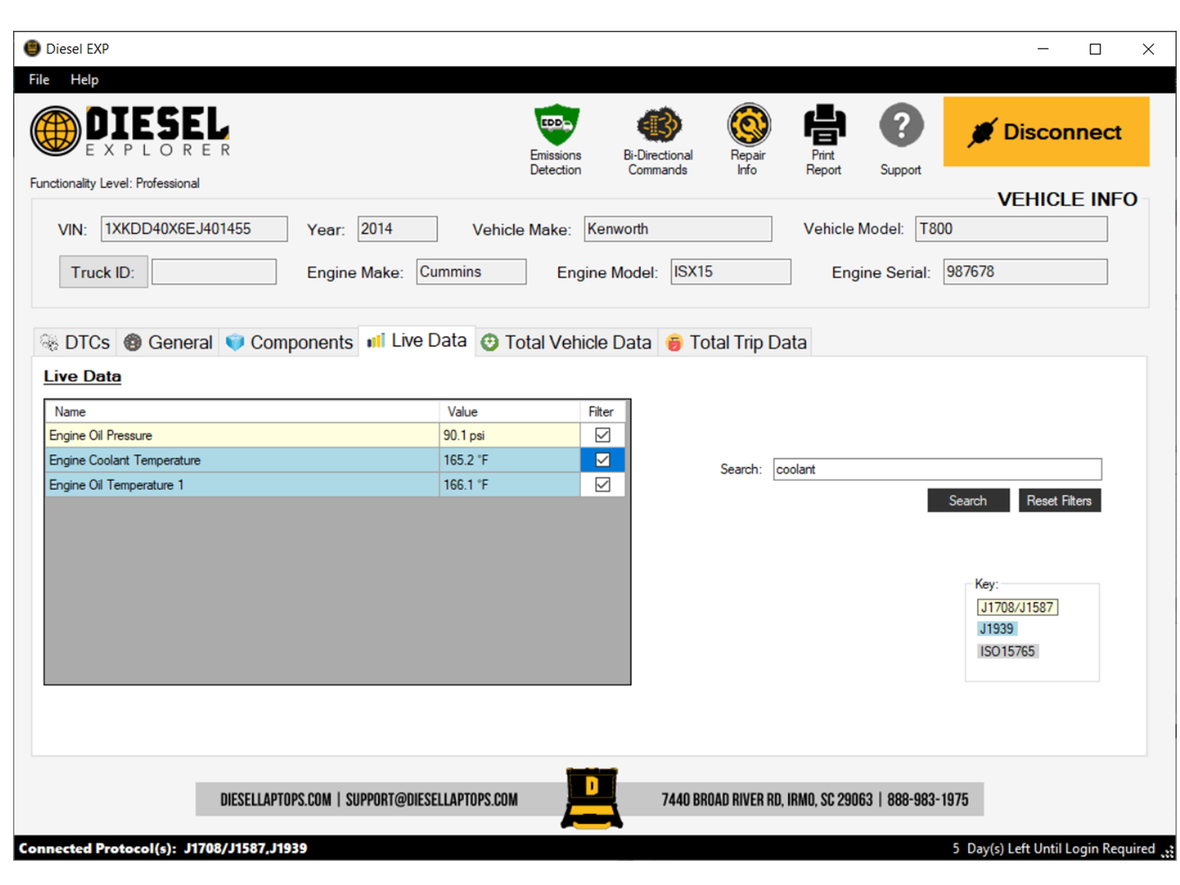Diesel Explorer (DXP) - Perform Regens, Clear Fault Codes, Run Health ...