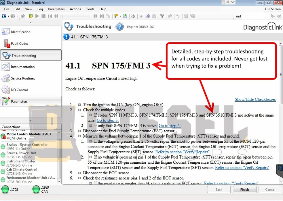 Detroit Diesel Diagnostic Link Laptop Scanner Tool