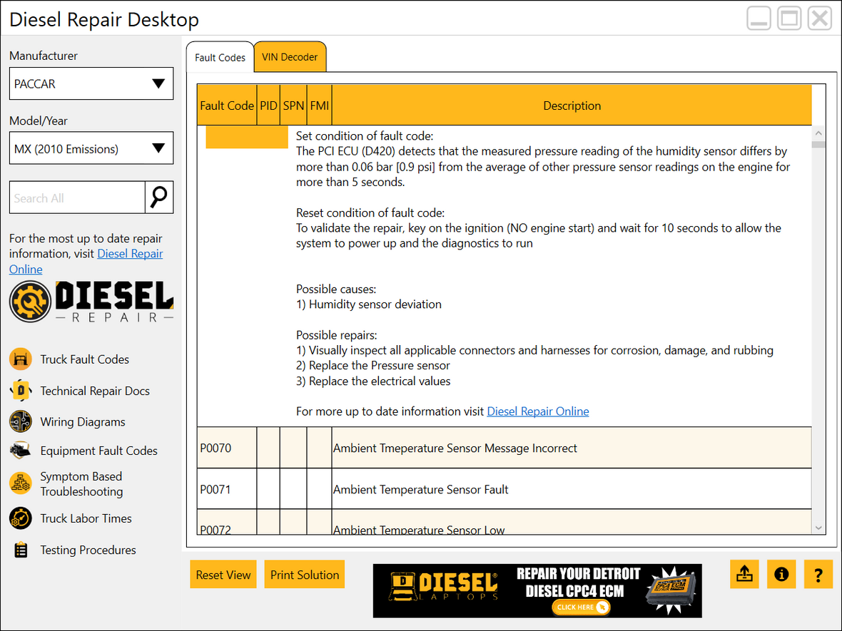 Diesel Computer Coding Diesel Repair Desktop (Free Fault Code Information) | Diesel Laptops